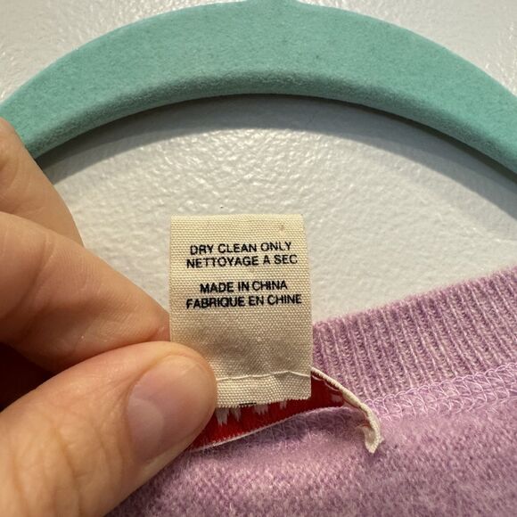 Demylee Sweater 100% Cashmere Purple Round Neck Long Sleeve Womens sz Small - Picture 4 of 5